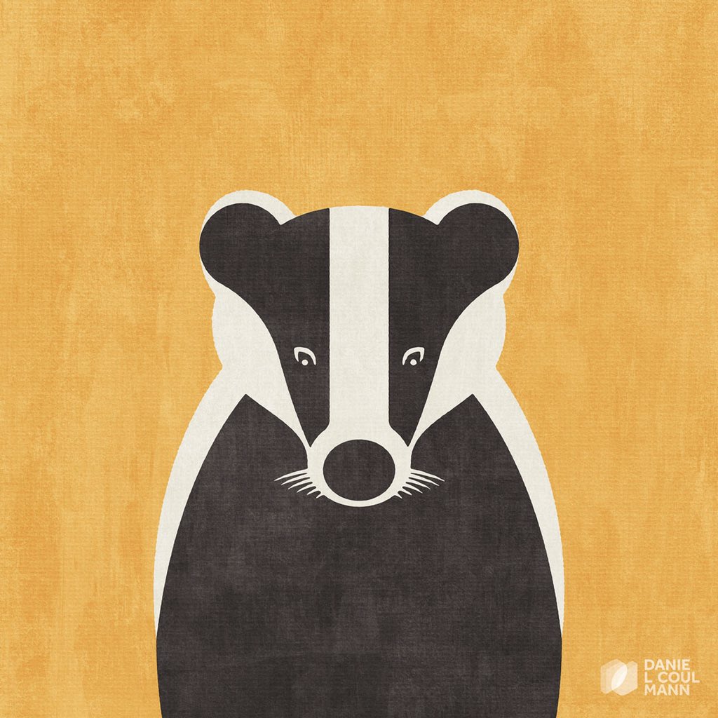danielcoulmann's tweet photo. ✨ new ✨

🦡 »FAUNA / Badger«

Now available on a wide range of products in my @redbubble shop » https://t.co/38qgkuFCx8

#illustration #art #animals #badger #hufflepuff #kidsroom #nursery #wallart #homedecor #shirts #redbubble https://t.co/zuex3zc8aF