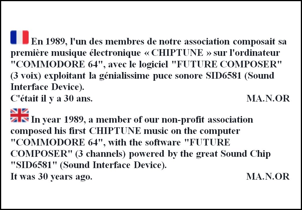 MANOR_Asso's tweet photo. 🇫🇷 C'était il y a 30 ans
🇬🇧 30 years ago

#chiptune #C64 #music 🎧 #SID6581 🎧 #futurecomposer #8bits
#compo #SID #CBM #Commodore $D418 https://t.co/lCaFfYymAF
