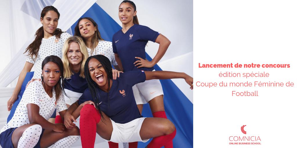 J-1 avant #FRAKOR, match d’ouverture de la <a href="/FIFAWWC/">FIFA Women's World Cup</a> 🇫🇷🤩
Pour fêter ça, nous lançons aujourd'hui le concours du mois pour les apprenants sur la plateforme #COMNICIA 🤗
➡️Objectif : booster les ventes du maillot officiel 
🗓️ Fin du concours le 20/06 
🇫🇷 #FiersdetreBleues