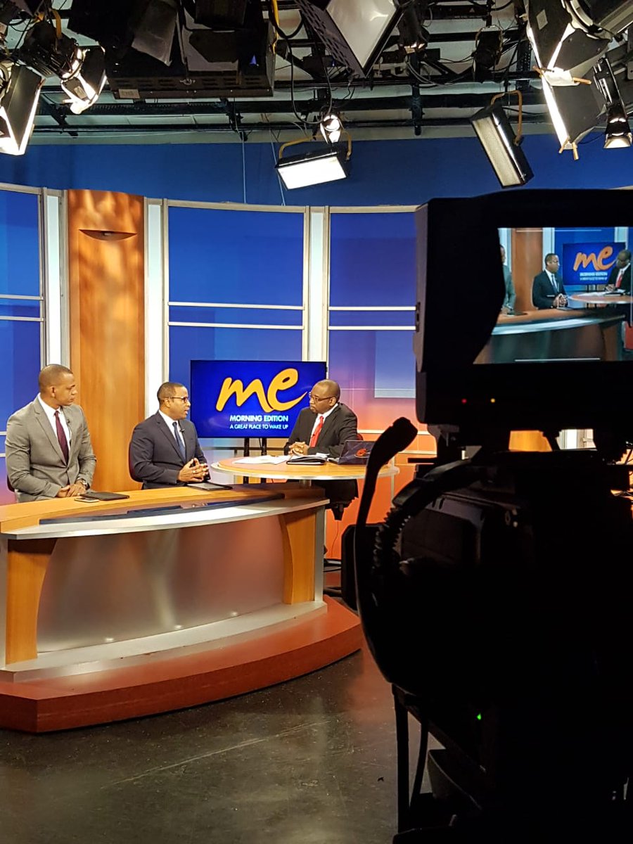 PlanningTT's tweet photo. LIVE NOW: Dr Justin Ram & Daniel Best of the CDB on TV6's Morning Edition to discuss issues from #BOG49. https://t.co/BSm7fq9mgp https://t.co/zFBNJPfIR8