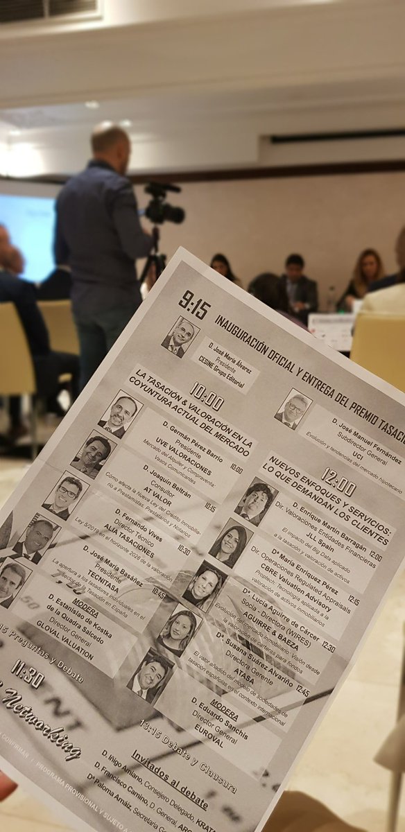 Caniassc's tweet photo. Hoy escuchamos a nuestros compañeros del sector en #TASACION2019. La tasación en el mercado actual y Nuevos Enfoques y Servicios @CesineEditorial @Gesvalt https://t.co/QqLdfTvW1F