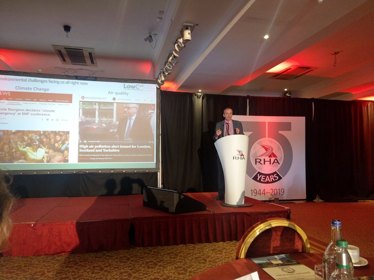 Andy Eastlake, Low Carbon Vehicle Partnership tells #RHAScotConf funding available to support hauliers with low emission zones #RHA75