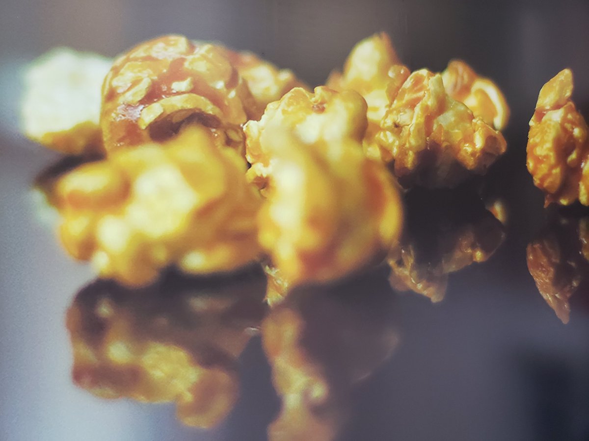 AlsPopcorn's tweet image. If this picture looks like a nice close-up of our delicious popcorn, you'll have to stop by.  It's then that you will realize it's actually our wall!  Well...it's also a picture of our delicious popcorn too!