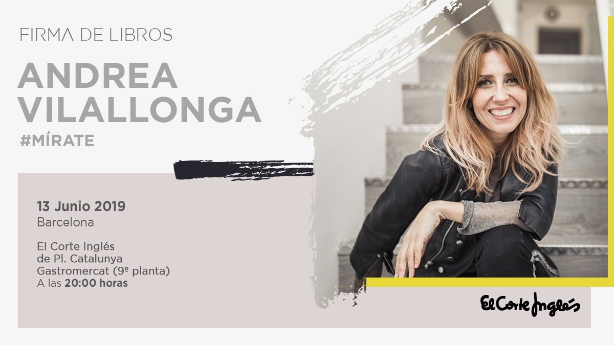 📌Save the date📌 La consultora de imagen y comunicación más famosa <a href="/AndreaVilallong/">Andrea Vilallonga</a>, estará firmando su exitoso libro #Mírate el 13 de Junio en Pl. Catalunya (Gastromercat-9ª planta) a partir de las 20h. ¡Te esperamos! 👁 bit.ly/2Zfe5gb
