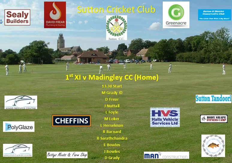 SuttonCCcambs's tweet image. 1st XI at home to @MadingleyCC  this Saturday, let's get another win under the belt! #Suttoncc #Cricket