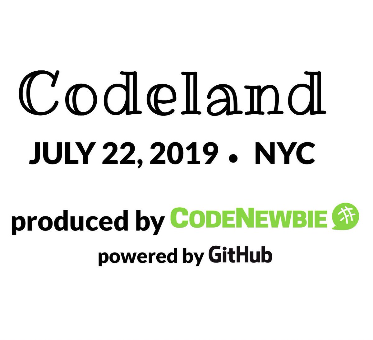 ostash's tweet photo. Going to a Codeland conference in NYC this year!๐ฝ
The conference is designed for new and growing developers.
Interested too? Check out @codelandconf for more information.
When: Monday, July 22
Where: NYU Skirball
566 LaGuardia Place, New York
#codelandconf #CodeNewbie #ostash https://t.co/V9wEi8PDPi