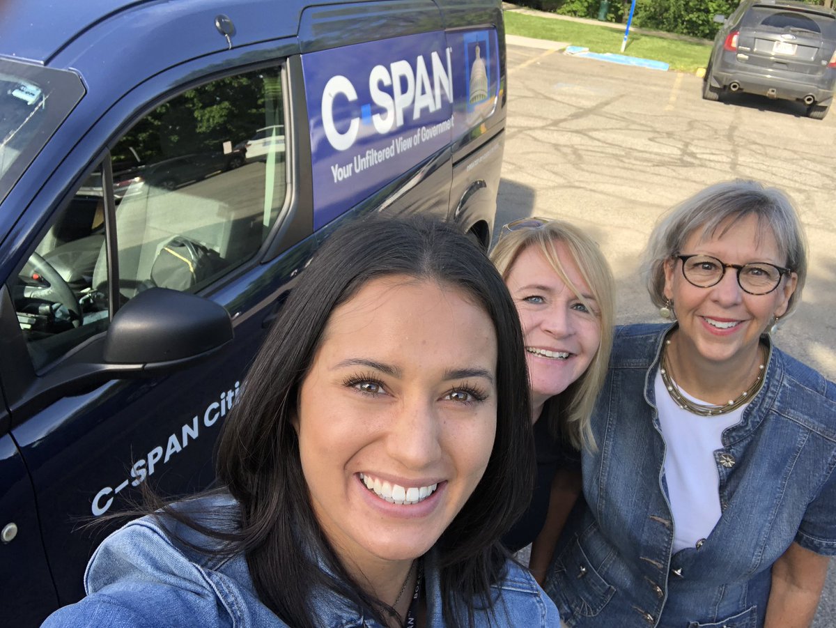 👏🏼Yes👏🏼That👏🏼Is👏🏼C-SPAN 
Thanks @CSPANCities and @cspanDebbie for stopping by to interview our Mayor @CyndyAndrus! We’ll air on C-SPAN 3 in August and links will be available to watch it online as well. Stay tuned! 📺