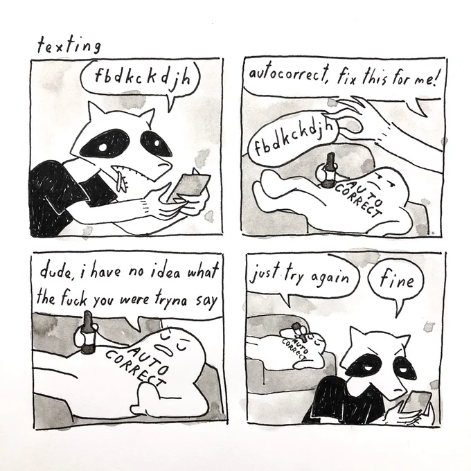 drew a comic about texting 