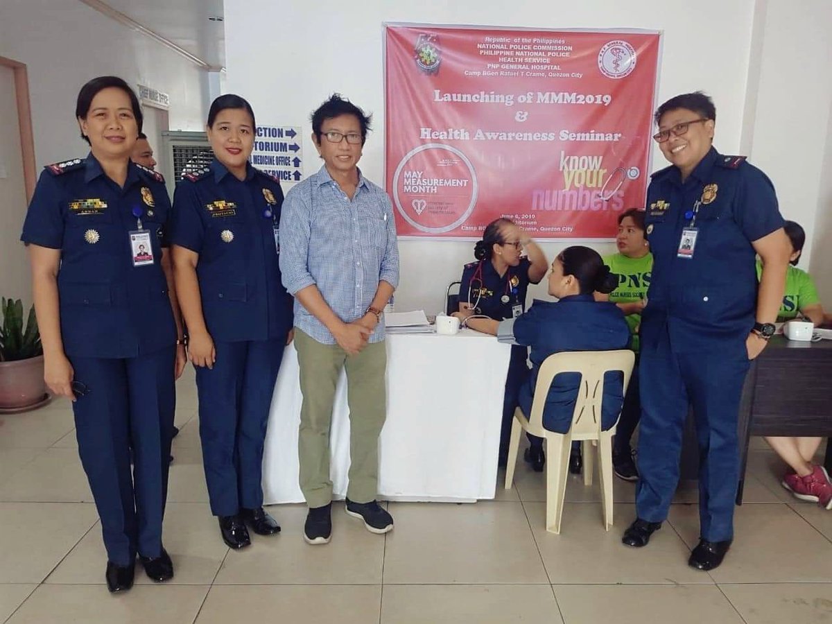 hyperneuro's tweet image. The Philippine National Police commit to support the #MMM19 global campaign by increasing BP awareness among their ranks @MayMeasure @ISHBP  @alta_schutte  @earlouismd