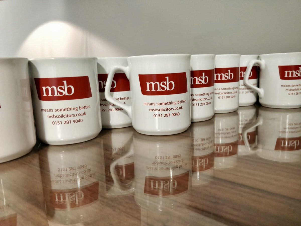 AgentMarket_X's tweet photo. We’re absolutely delighted to see the new brand identity we developed for our good friends at @MSBSolicitors rolled out across their offices, including some fantastic branded mugs! https://t.co/jJJKIx0WRf