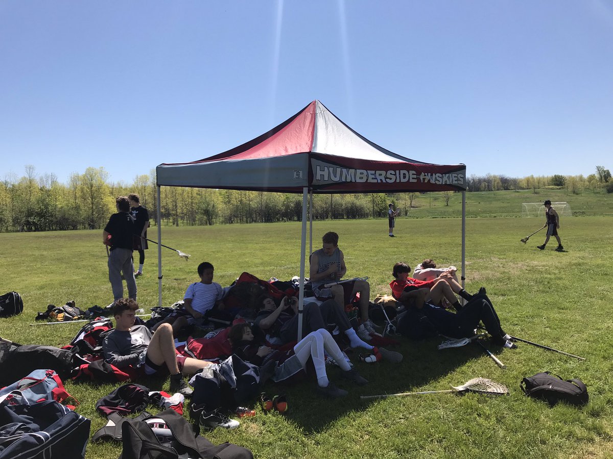 MrZaph's tweet photo. @HCI_HAC Varsity Boys’ Lacrosse getting ready for our final 2019 OFSAA Lacrosse Game vs. Bracebridge @ 12:30 #SearchingForAWin #FinallyADryDay https://t.co/81YjkaSVq8