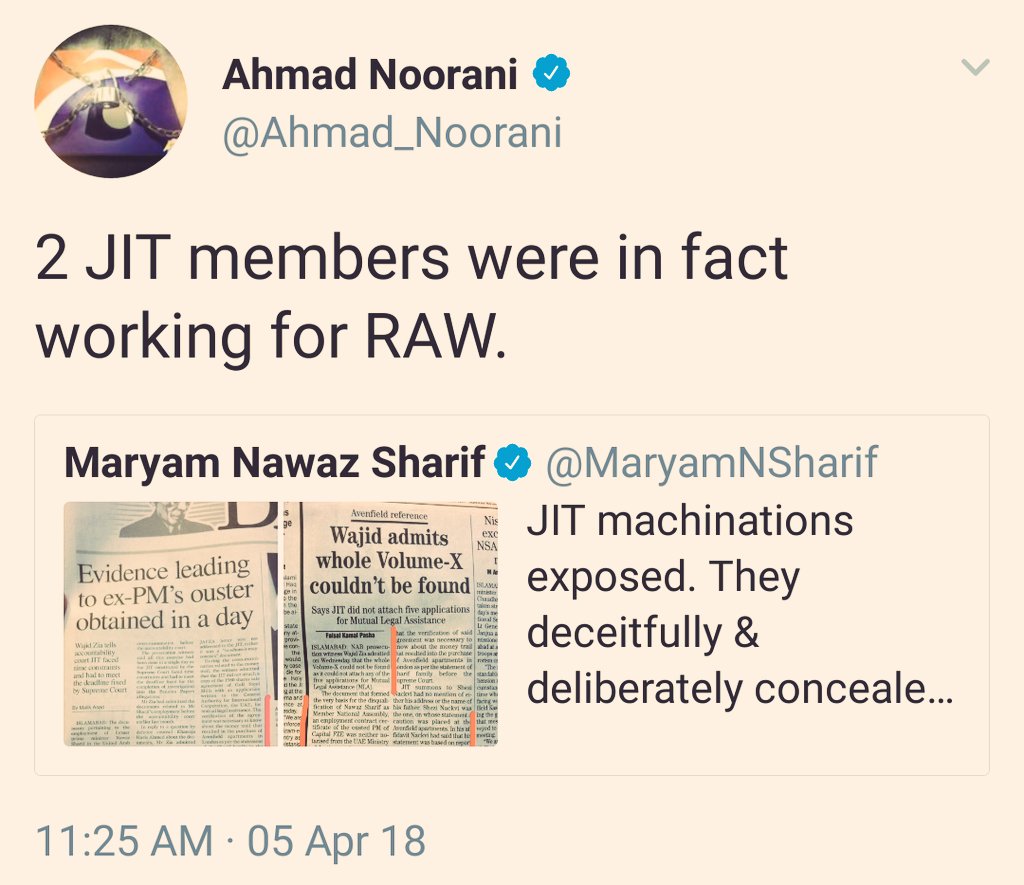 Exhibit P.  @ahmad_noorani's bit of investigative journalism on JIT.