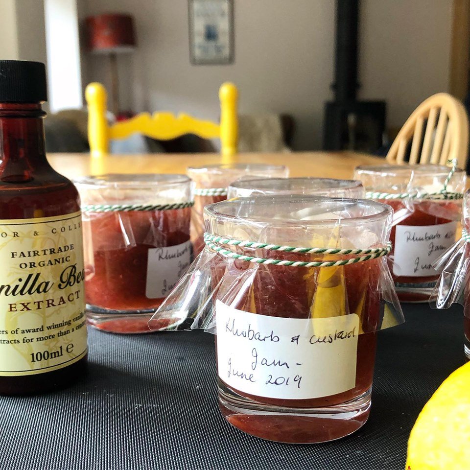 Rhubarb and custard jams for cream teas at our pop up cafe opening soon!

#VisitScotland #homemade #scotspirit