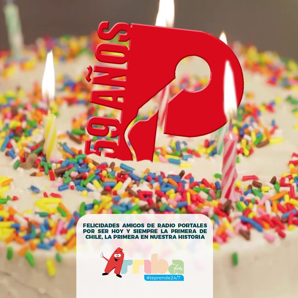 Felicidades grandes amigos de <a href="/RadioPortales/">Radio Portales</a> por este tremendo aniversario "Portaleando" con animo cada día durante #59años siendo parte de nuestra historia... A celebrar amigos... lo merecen #59añosportales