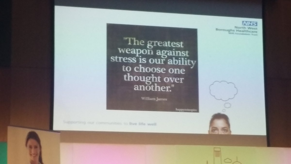 Ddotdoody's tweet photo. @rachelcowley79 and @TraceyhsmithCBT talk about the challenges related to stress in the NHS and their award winning wellbeing programne! Great quote! @HPMA_National @CIPD #Wellbeing https://t.co/ZGf1TLYylu
