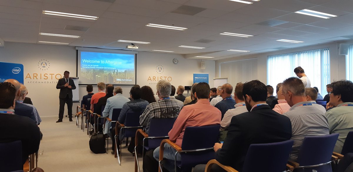 ericvanthoff's tweet photo. Fully packed Dell Technologies World #DTW2019 AfterGlow event in Amsterdam! Loved myself breakout session about #Microsoft #AzureStackHCI with #DellEMC S2D Ready Nodes! Simply the best to run any workload on #StorageSpaceDirect! #Iwork4Dell https://t.co/54h0gJOLSM