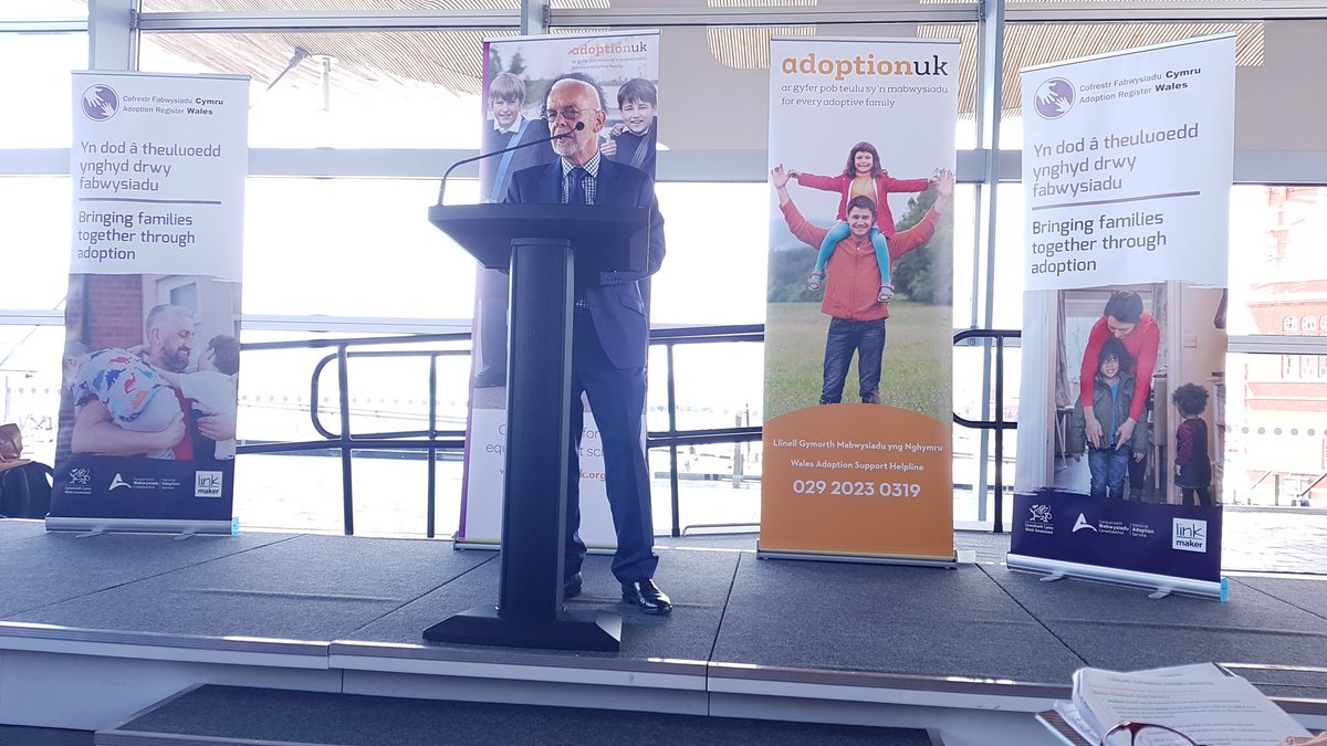 Here is the Chair of @nas_cymru discussing the new bilingual, user-friendly and accessible Adoption Register for Wales at today's launch event.

Family finding and matching will now be easier, with the child and the family at the centre of the process.