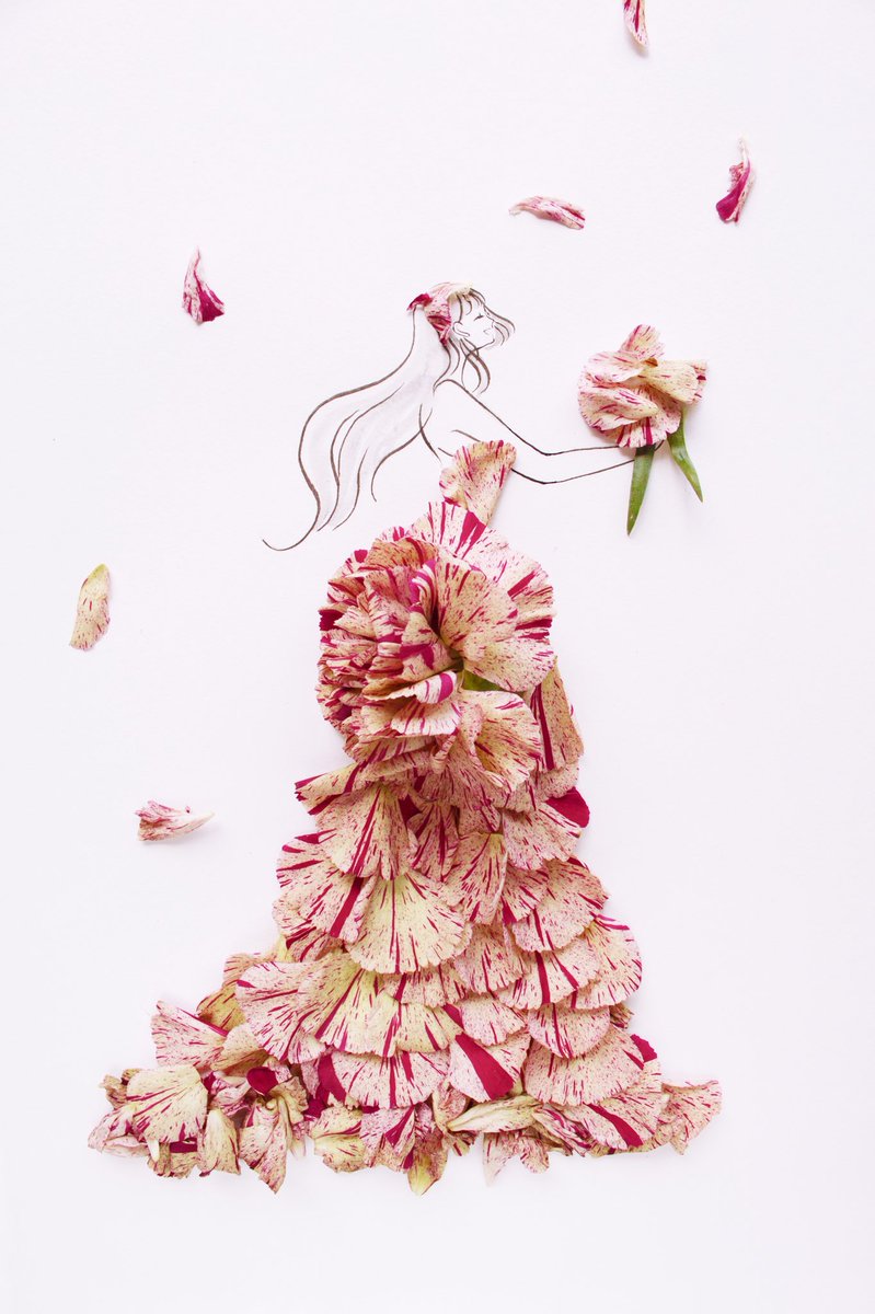 無料イラスト画像 綺麗な花 ドレス イラスト