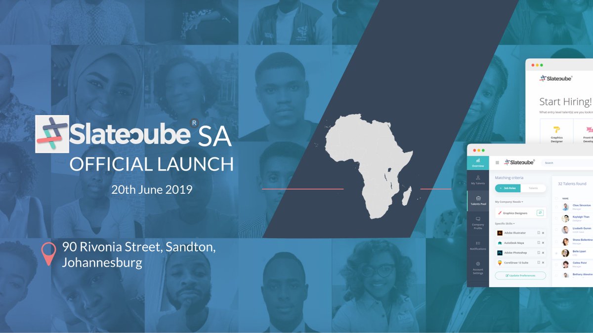 Slatecube's tweet photo. Powered by @WebberWentzel, @Slatecube will commercially launch operations in #SouthAfrica on the 20th of this month! Please join us to celebrate this launch, and to learn more about how we can add value to your organisation's junior talent #recruiting.
#SlatecubeSA #Slatecube https://t.co/Jn5tdGGzND
