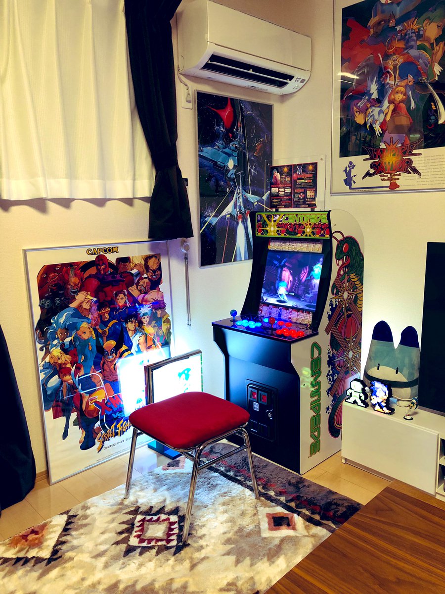 Maus Ar Twitter 佐賀からゲーセン椅子が届いたよ 触り心地と座った高さは昔のゲームセンター感覚そのまま Arcade1up筐体にも丁度いいサイズ オススメです