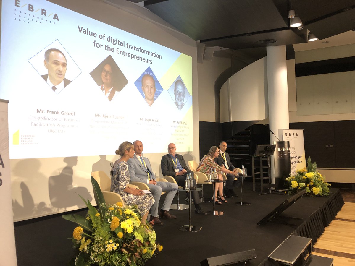 How can business registers and entrepreneurs benefit from the digital transformation - panellists share their experiences. 
#EBRATallinn