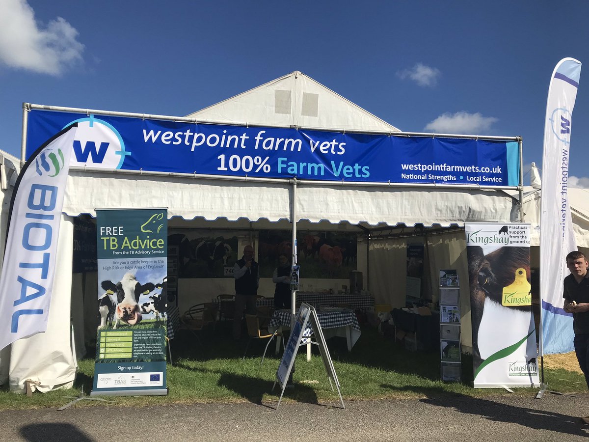 TB_Advisory's tweet photo. If you're at @RoyalCornwall over the next 3 days come and see us on the @Westpoint_Vets stand 746, opp. the sheep shearing! Get your free #tbadvice from one of our advisers and maybe even a cream tea & Pimms! we will also be at the @NFUsouthwest workshops🍰🍹🐂🐄#tbfree #RCS19 https://t.co/CJhyxWhFBe