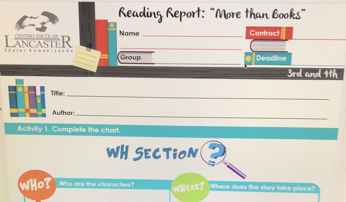 lizbethmorfin1's tweet photo. @primlancaster Papás, se les recuerda que la entrega del Reading Report CIII-2 para todos los grados es el lunes 10 de Junio. Buen día! https://t.co/bfHTvO1HBJ