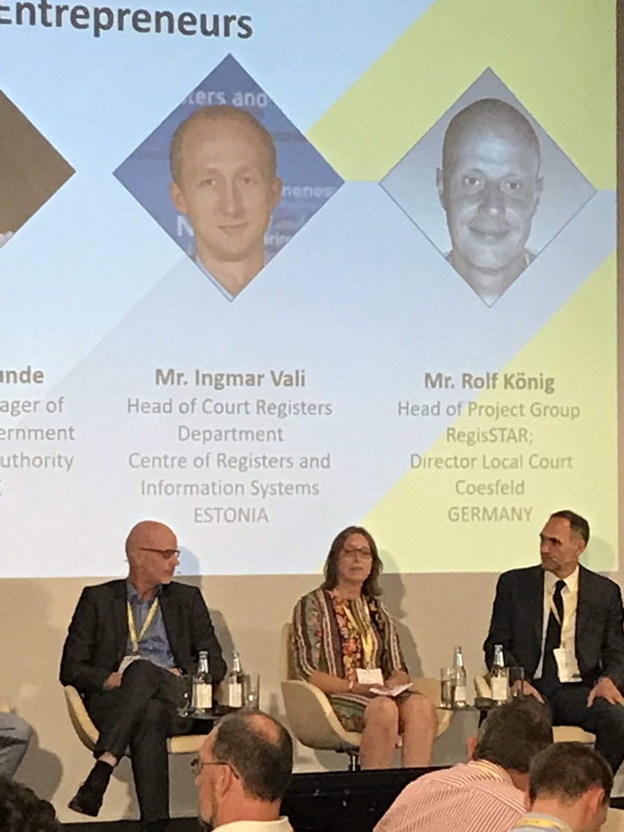 Kjersti Lunde is representing #NordicSmartGovernement initiative and sharing Nordic experience and views concerning the value of digital transformation in the business registries. #NSGFinland #EBRATallinn