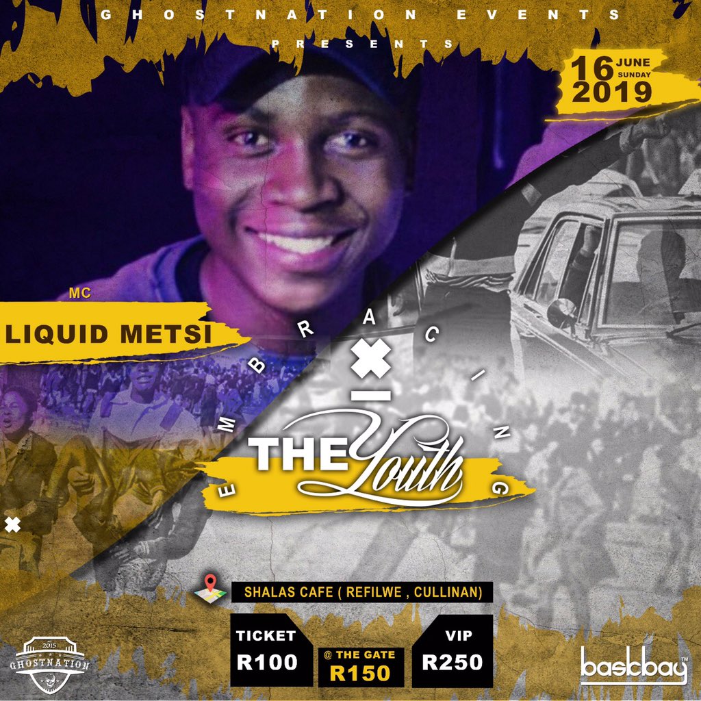 GhostnationSA's tweet photo. With just over a week to go to the 1st annual #GhostnationEvents June 16 showdown, here’s what/who you can expect to see on the day as we celebrate those who sacrificed in many ways so that we can live freely... See you there ✊🏽
#EmbracingTheYouth... BE YOUNG . BE WILD . BE FREE https://t.co/LWuO28LH7c