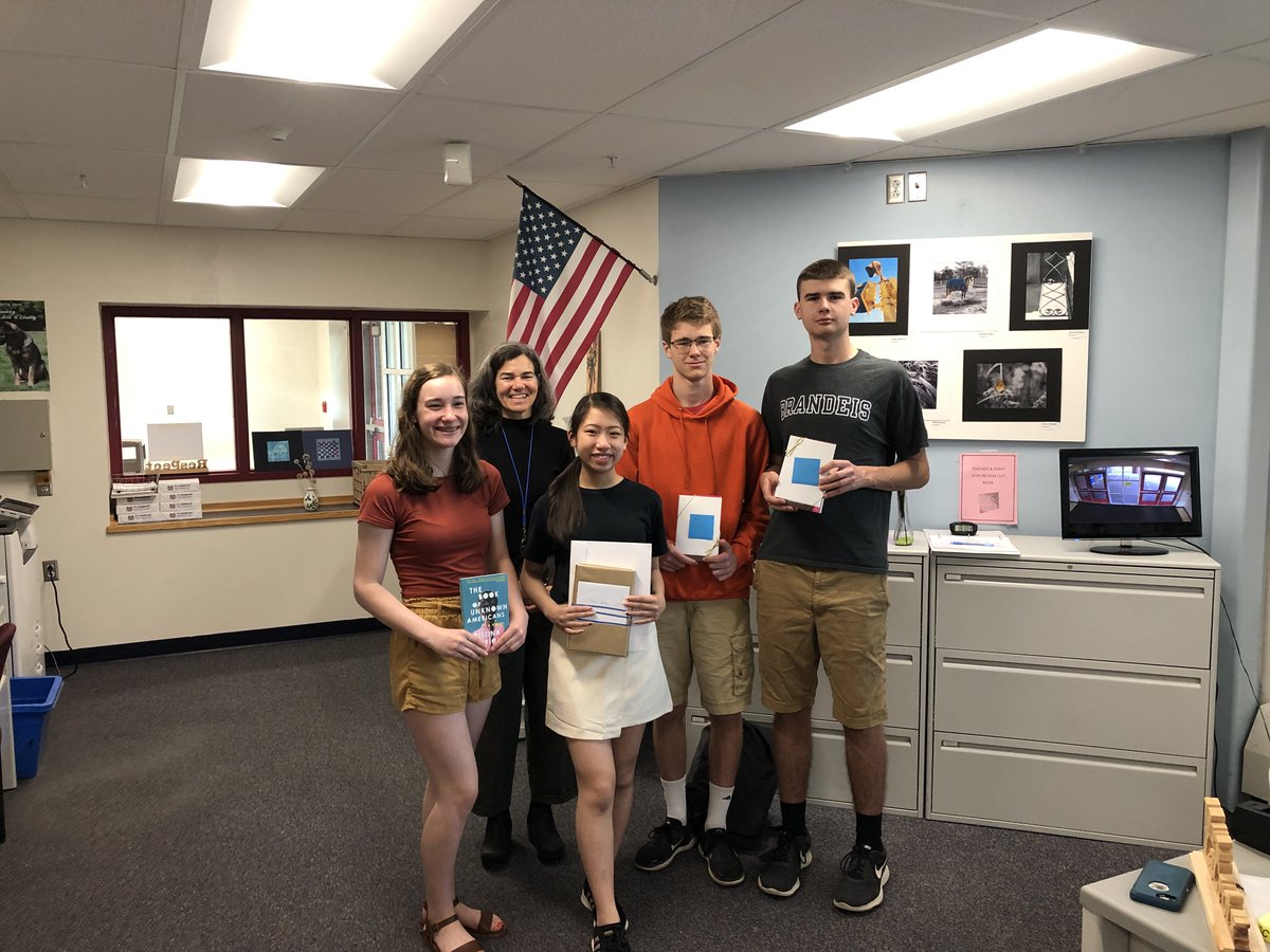 PrincipalHemlin's tweet photo. Congratulations to Mahar's recent award recipients: Thor Mead (Bausch and Lomb &amp; St. Michaels award) Tucker Ninteau (Math and Science and St. Michaels award) Ceara Zhang (Smith College Book Award) Jessica Wilson (Mt. Holyoke Book Award)  #readyfortomorrow @suptthomas https://t.co/Qzp5emG09S