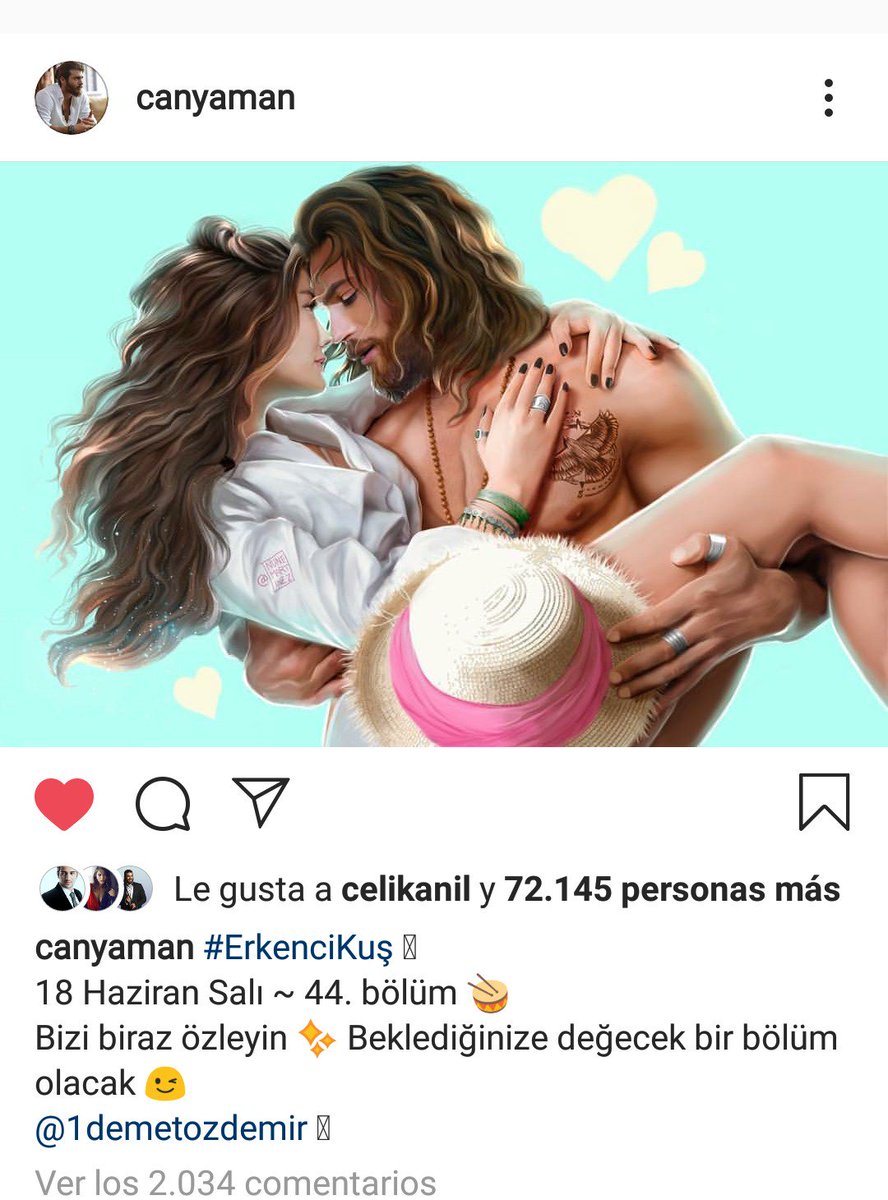 what imagen  ... well seen the seen are 12 days that I hope to fly by. #ErkenciKuş #CanYaman #DanielaPerica #CanEm  #diosturco