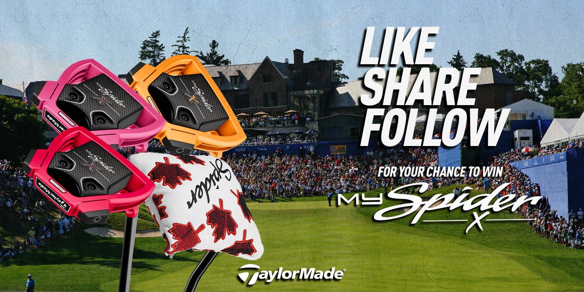 It’s our 🇨🇦National Open week! LIKE, SHARE &amp; FOLLOW for your chance to win 1 of 5 personalized #MySpiderX putters with Maple Leaf🍁Edition Headcover.

Rules: tmgolfca.co/CDNOpenContest
(Ends 06.11.19)