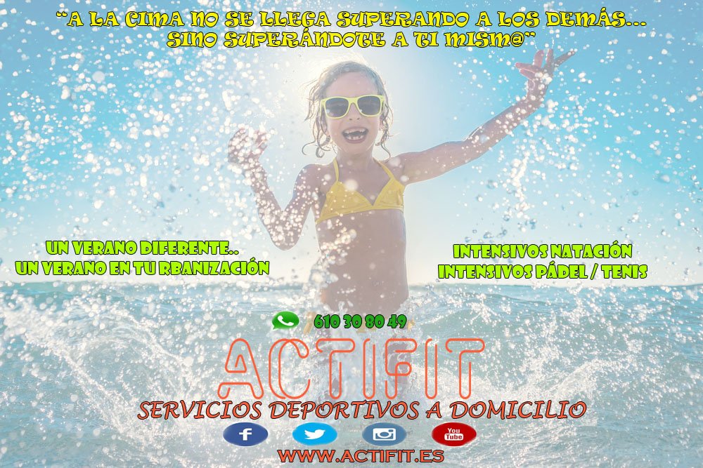 ActifitEntrena's tweet photo. ☀️👪¿Quieres #verano diferente? ¿Un verano en tu #urbanización ? ☀️🌞⭐️ 
AcTIFIT te ofrece poder disfrutar de intensivos de #natación #pádel #tenis en tu propia #casa #comunidaddevecinos
#madrid #barriodelpilar #montecarmelo #lastablasmadrid #mirasierra #puertadehierro https://t.co/WGAymbEUk1