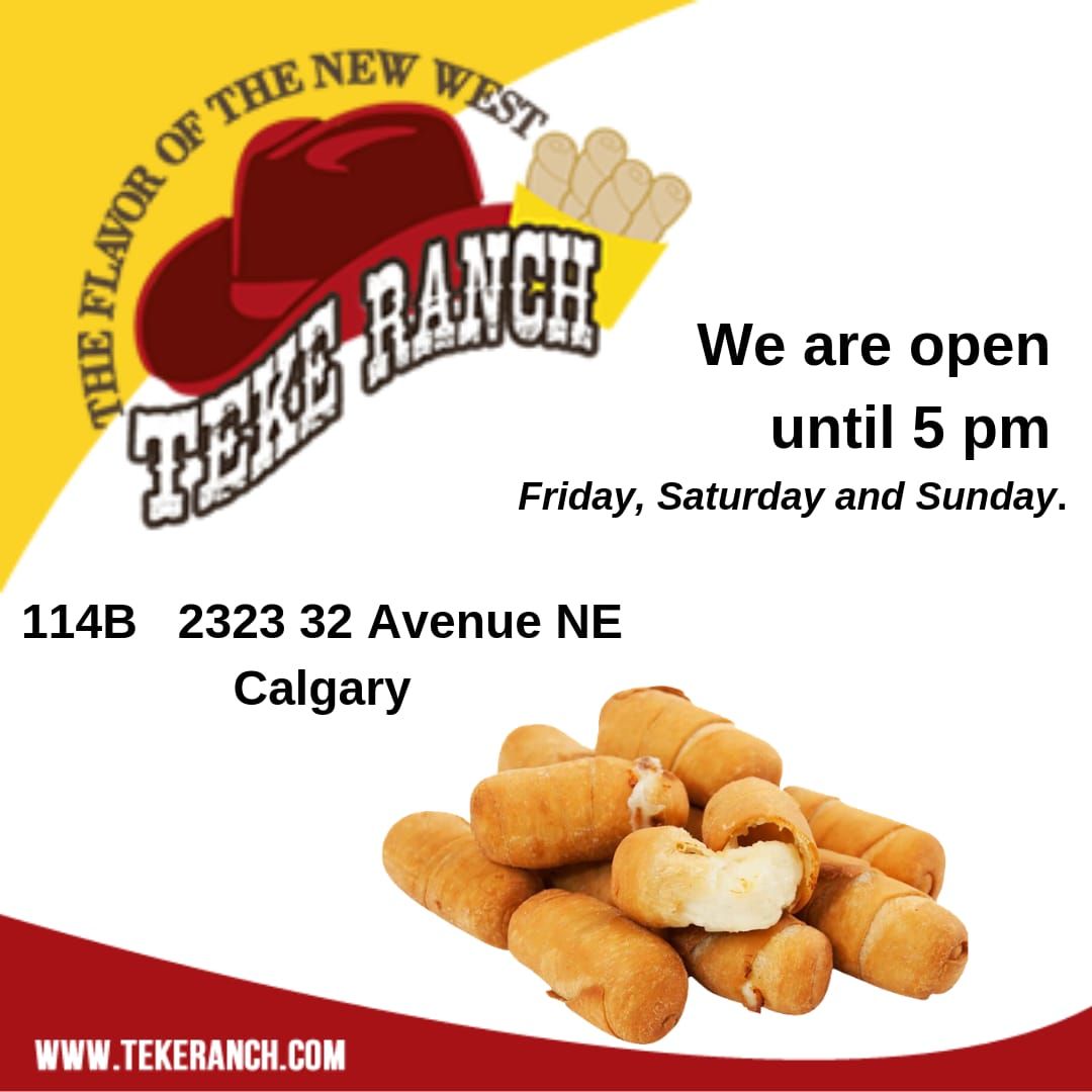 TekeRanch_Off's tweet photo. Hi tekeranchers are you wondering where to get the best tequeños in town? We have a place for you (114b 2323 23 Ave NE Calgary) We are Open!!. Fri;Sat;Sun #foodloversyyc #Calgary #foodieyyc #yyceats #yycdad #yyc_foodies123 #cravingsyyc #venezuelacalgary #yycnow #calgaryfoodies https://t.co/UUbKin0jdG