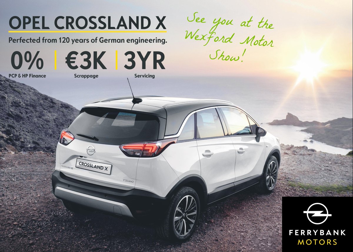 FerrybankMotors's tweet photo. Join us this Sat June 8th from 10-5 for the annual Wexford Motor Show, The Quays #wexford #allbrands #cars #vans #classics #familyfun #freeevent We'll be showcasing the stunning O P E L range &amp; amazing 192 offers #motoring #newcar @WexMotorShow #supportinglocal #shopinwexford https://t.co/iW0yjFz9hK