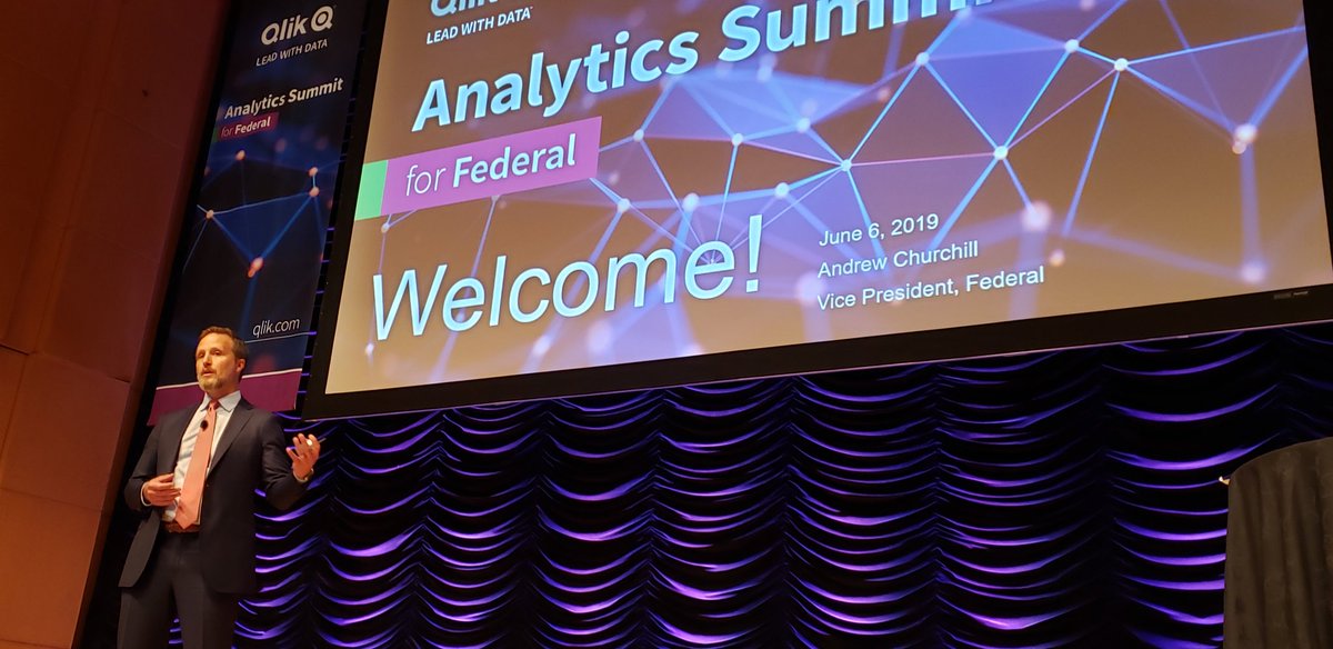 QlikDork's tweet image. I don&apos;t often get a front row seat. So I&apos;m enjoying my view for the @qlik #QlikFedSummit. @FAChurchill kicking it off. #GovData #FederalDataStrategy