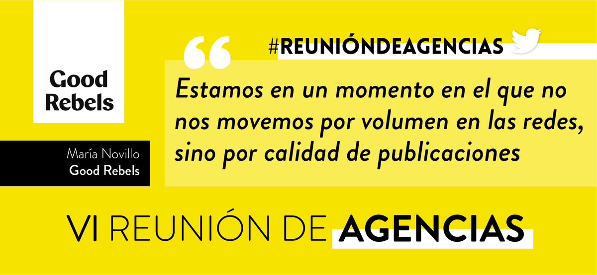 aulaCM's tweet photo. Estamos en un momento en el que no nos movemos por volumen en las redes, sino por calidad de publicaciones @goodrebels_co #ReuniondeAgencias https://t.co/qUalfCUmhM