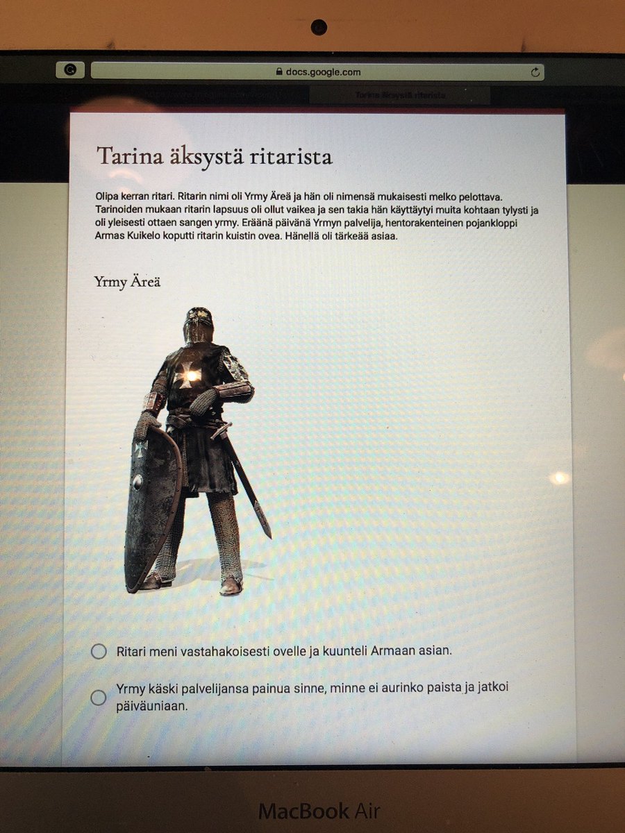 Rilimam's tweet photo. Oma lisätyn todellisuuden paja @MatleenaLaakso’n kanssa ohi ja nyt oppimaan itse lisää muuttuvasta tarinasta loistavalta @SMarttinen #Mobiilikesäkoulu #Muuntuvatarina #googleforms #officeforms #äidinkieli #tarinankerronta https://t.co/2H0SKr0B6P