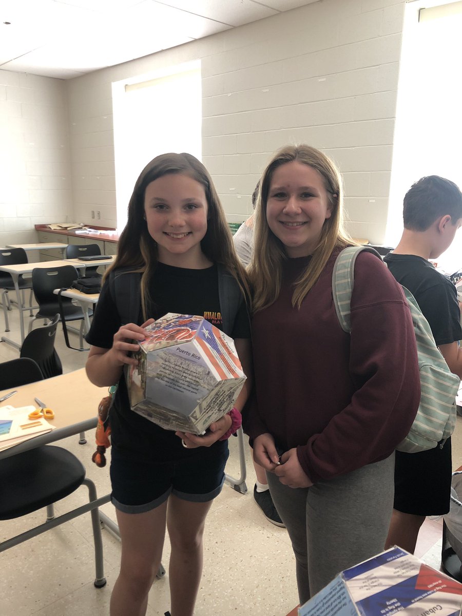 bendekoj_'s tweet photo. Mrs. Burke’s 6th grade Geography class did an amazing job creating a dodecahedron using @lucidpress. The project was a culminating activity for their unit on Central America.  They are impressive!!  #kkidslearn https://t.co/TQZRDO2FKc