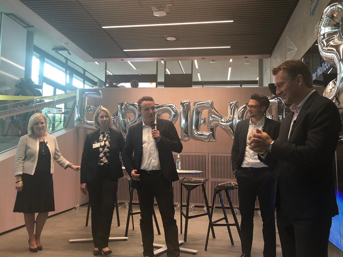 ChrstnKlein's tweet photo. So proud to celebrate the opening of our @SAP #Leonardo #Experience Center in our headquarters Walldorf #Innovation #TheBestRun #SAP @SAPLeonardo @alison_biggan @bjoernganzhorn https://t.co/KLRVZp9pus