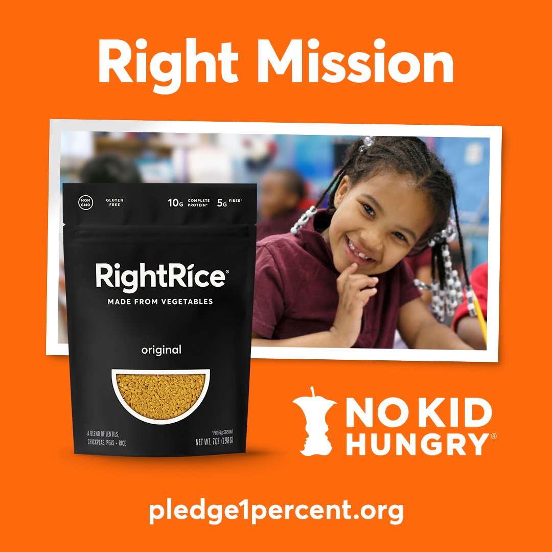 eatrightrice's tweet photo. We are thrilled to announce that we’ve joined @PledgeOne and are donating 1% equity in #RightRice to @nokidhungry in support of our partnership to fight childhood hunger and kick off our #RightMission initiative. 

LEARN MORE at https://t.co/p1ZEfGtGY0 https://t.co/uFZVhDQIbk