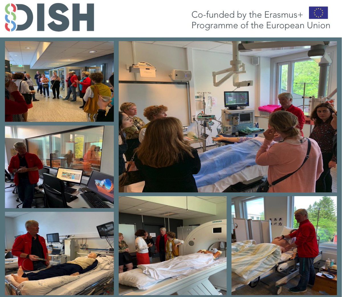 dish_project's tweet photo. #SimArena simulation center tour at @hvl_no🇳🇴! Here Nursing Students 👩🏽⚕️👨🏽⚕️
are trained to manage real life situations. Follow @dish_project to learn more about #digitalskills in #health! #DISHprojectEU #DigitalHealth #innovation #ErasmusPlus @EUErasmusPlus https://t.co/JuZzKRRzp9
