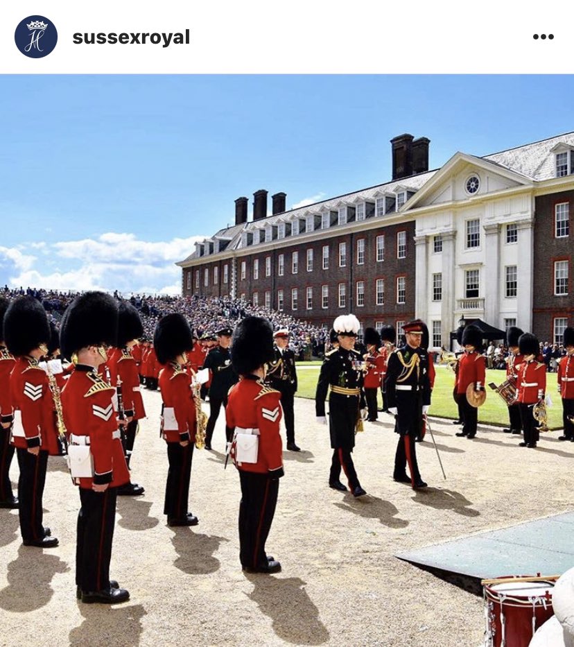 #SussexRoyal IG post showing #PrinceHarry reviewing the #ChelseaPensioners today in remembrance of #DDay75thAnniversary