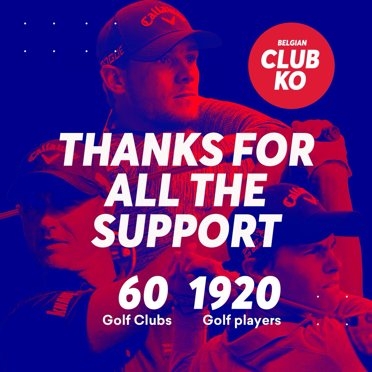 We also want to say a huge thank you to everyone who was involved in the Belgian Club Knockout, an amateur competition associated with the collaboration of the Belgian Knockout and @wearematchplay.🏌Your support certainly is an inspiration for a new edition.💫