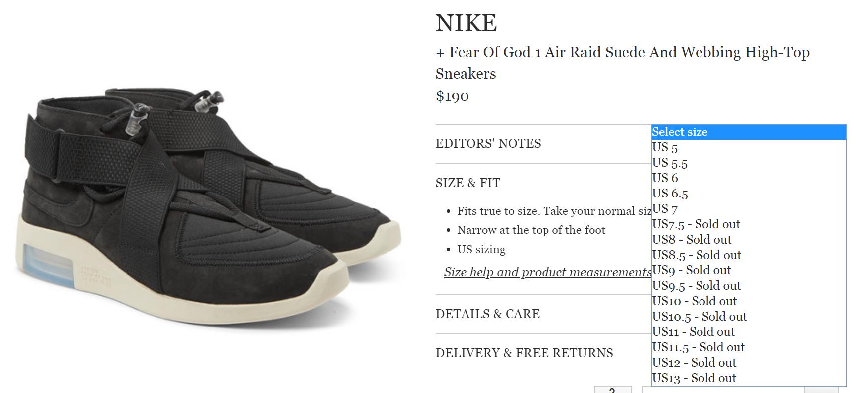 Air fear of top god 1 sizing