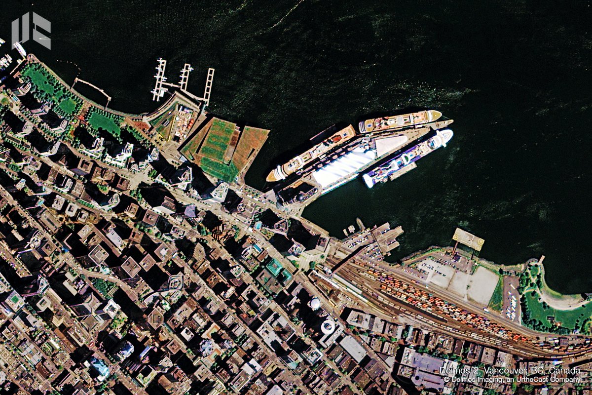 EarthDailyA's tweet image. #DEIMOS2 image showing Vancouver Convention Centre, where is hosted Women Deliver 2019 #WD2019, the world’s largest conference on gender equality and the health, rights, and wellbeing of girls and women. #ThePowerOf @WOMENDELIVER @YOUTHDELIVER