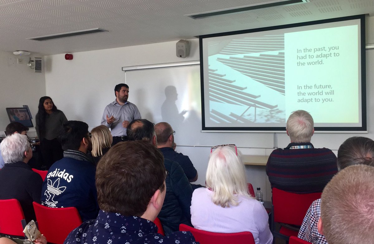 mikeywil's tweet photo. A session from Microsoft on accessibility aspects of their product suite. Win10 settings, Translator, accessibility checker, Stream and Immersive Reader and learning tools... #MakingKentAccessible https://t.co/ZoHpR7jwAw