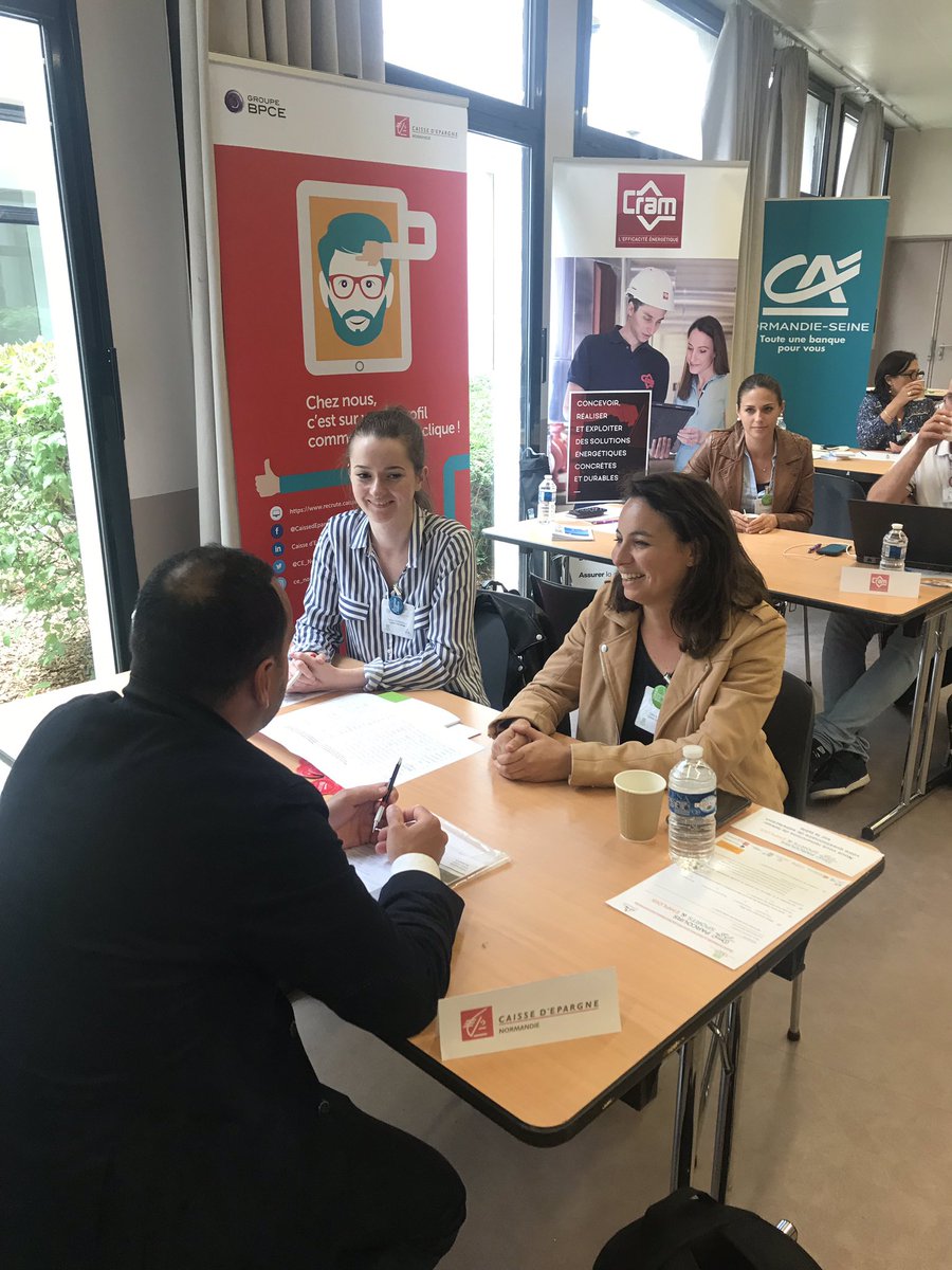 Ravie de participer au forum sports et emplois d’Elbeuf, un concept innovant pour rencontrer des candidats ! <a href="/CE_Normandie/">Caisse d'Epargne Normandie</a> <a href="/FannyBussereau/">Fanny</a>