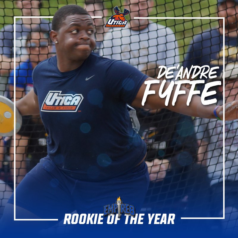 Empire8's tweet photo. 🏅𝗘𝟴 𝗔𝗪𝗔𝗥𝗗 𝗪𝗜𝗡𝗡𝗘𝗥𝗦 🏅

@NazAthletics Brenna Johnson and @UCPioneers DeAndre Fyffe earn #E8TF Rookie of the Year honors 

She earned the award during Indoor Season as well. He was the top rookie finisher in the Discus at NCAAs. Congrats! 

#E8 | #LeadersCompeteHere https://t.co/8BcWnbm0XZ