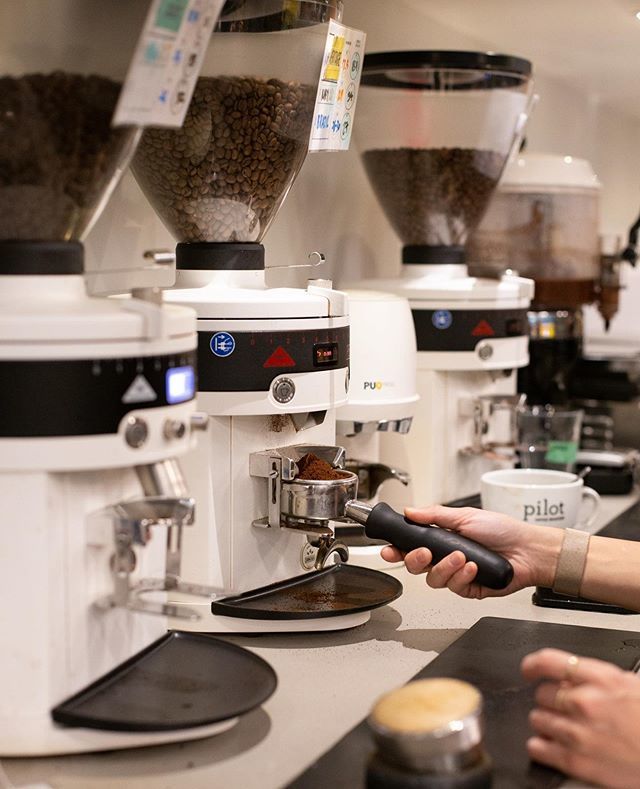 PilotCoffee's tweet photo. It's a little ambiguous, but it’s no lie that that our baristas are always in the grind!⠀⠀
#pilotcoffee #cafe #toronto #barista #torontobarista #torontocafe #specialtycoffee #coffeegrinder #torontocoffeeshop #coffeetime #coffeeshop #downtowntoronto #firstcanadianpl… https://t.co/UYWdgOVMGP